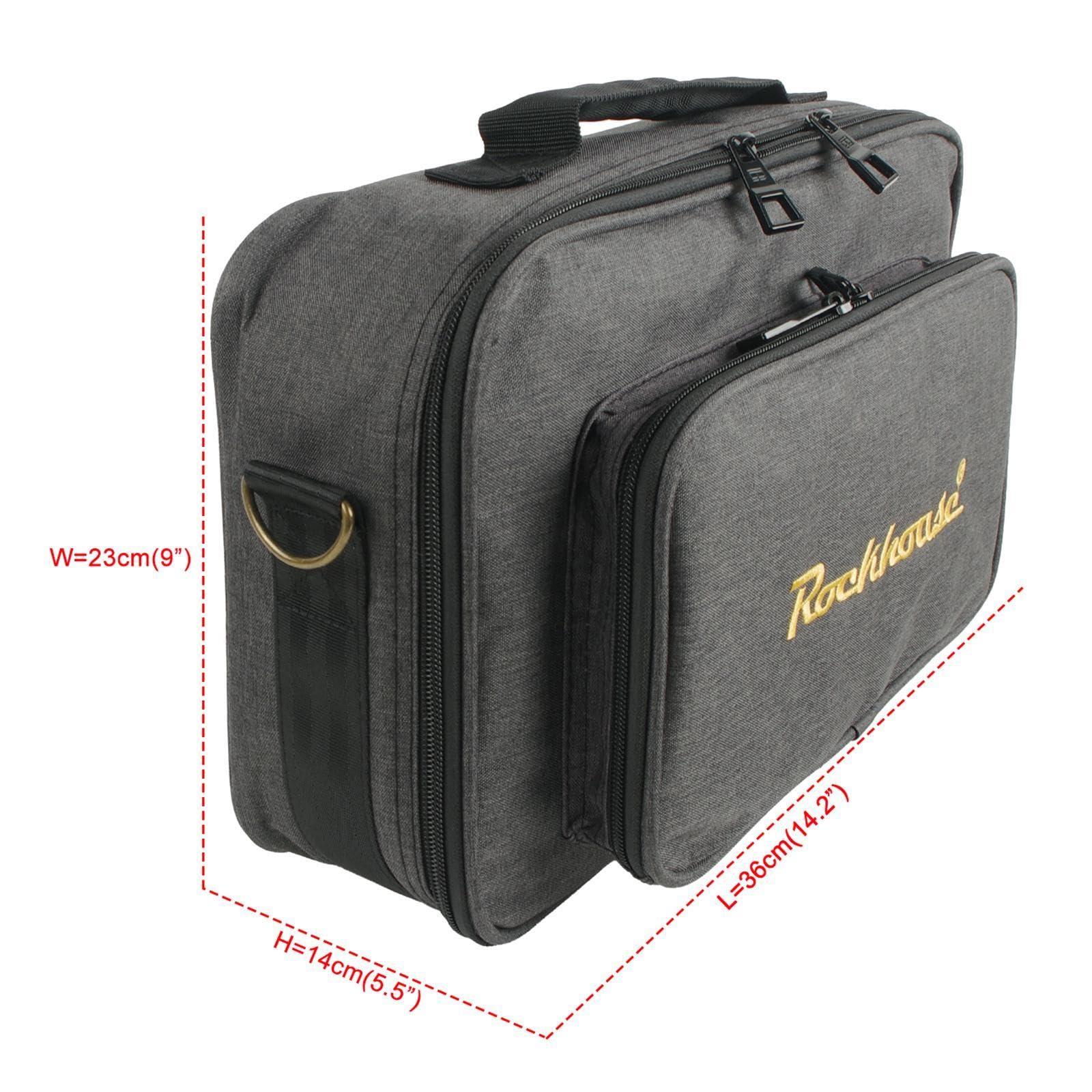 harayaa Pedal de guitarra Pedal de transporte Efecto de caja Pedalboard Carry Bolsa Bolsa de almacenamiento Mostrar agua Bolsa de guitarra de rendimiento, 36cmx23cmx14cm