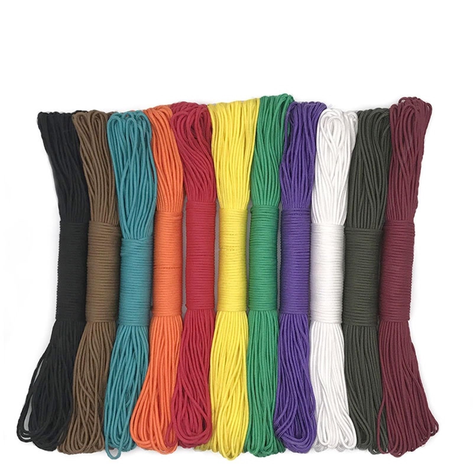 Paracord, 100M średnica 2mm rdzenie z jednym stojakiem do przetrwania lina spadochronowa smycz Camping wspinaczkowa piesze wycieczki tworzenie biżuterii (czerwony, 100FT)