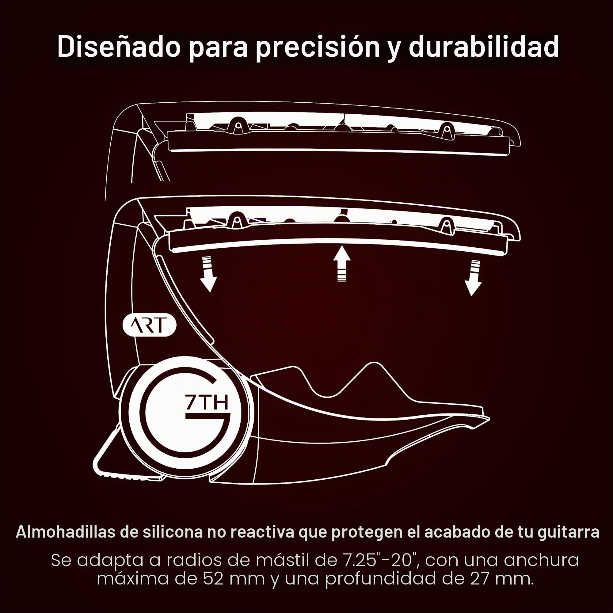 G7th Performance 3 Capo Guitarra Plata – Control de Tensión Revolucionario – Tecnología de Radio Adaptativo (ART) – El Capo de Guitarra Galardonado – Diseñado en el Reino Unido