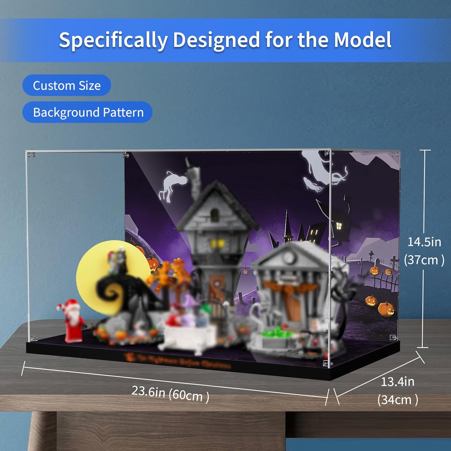 Acrylic Display Case for 21351 The Nightmare Before Christmas; ONLY Display Case, The Model NOT Included