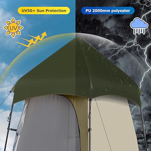 Miniatura 3 de Leader Accessories Tienda de ducha portátil de 6.9 pies para camping, vestuario al aire libre, tienda de privacidad para camping, inodoro, ducha