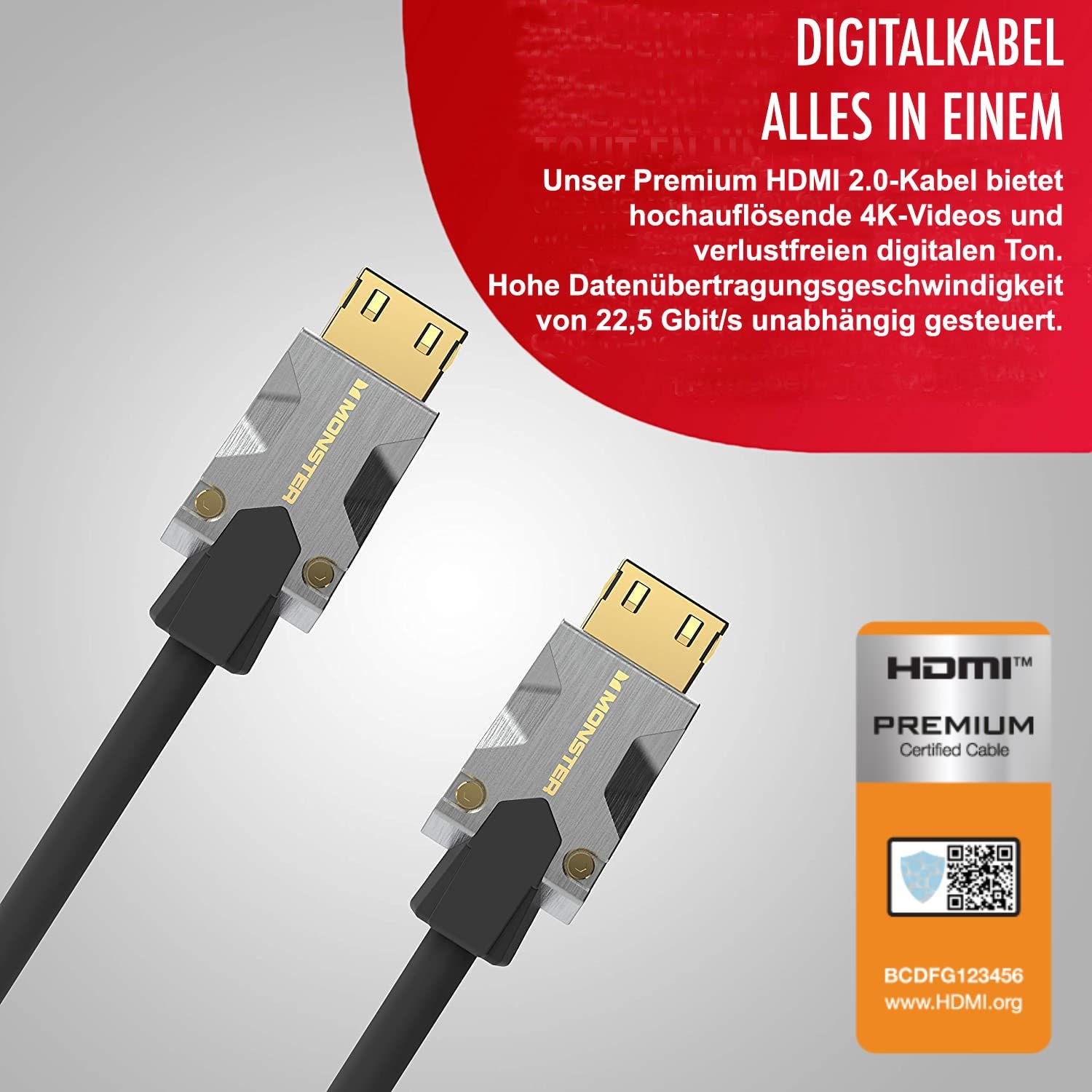 Kabel HDMI M1000 UHD 4K HDR 22,5 GBPS 3 M