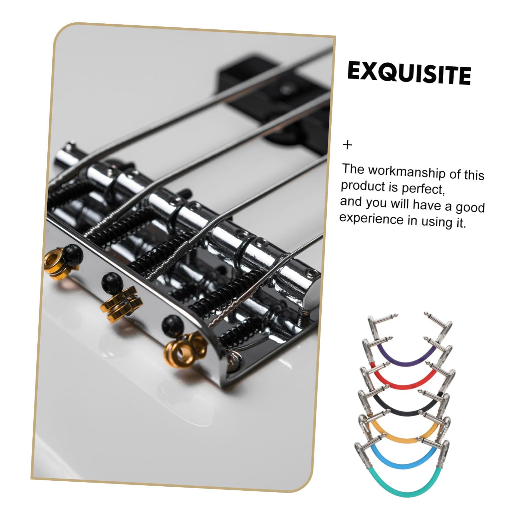 6piezas Cable Guitarra Cables De Para Guitarra y Pedales Transmisión De Sonido Estable