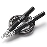 FEECCO Speed Jump Rope - Quick Rope Adjustment, Metal Handles with Silicone Grip