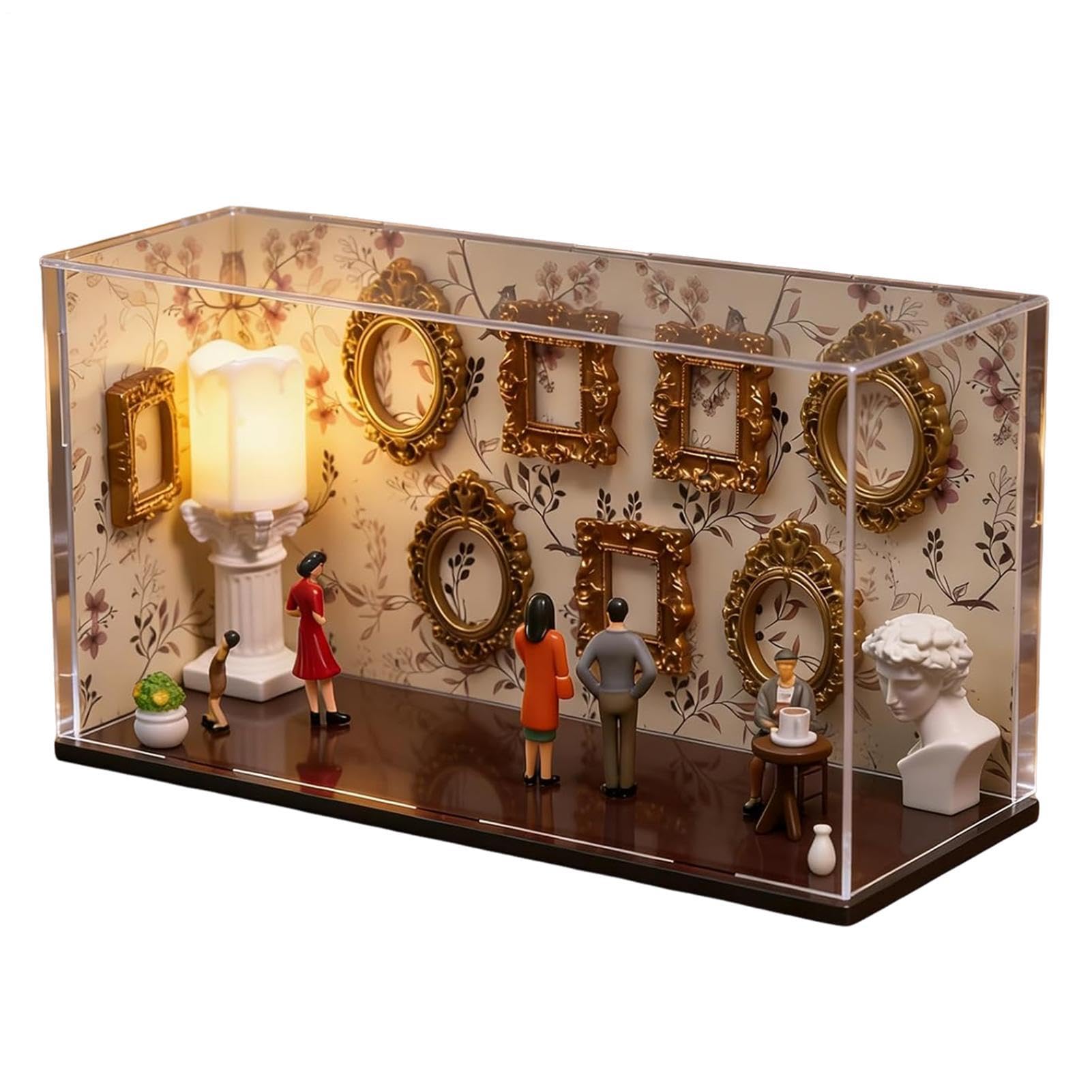 Museo Di Noi Cornice Decorativa Piccola portafoto con cinque statuine | Kit per Realizzare un Museo delle per Viaggio Parete Ufficio Ricordi Madre Mamma Casa