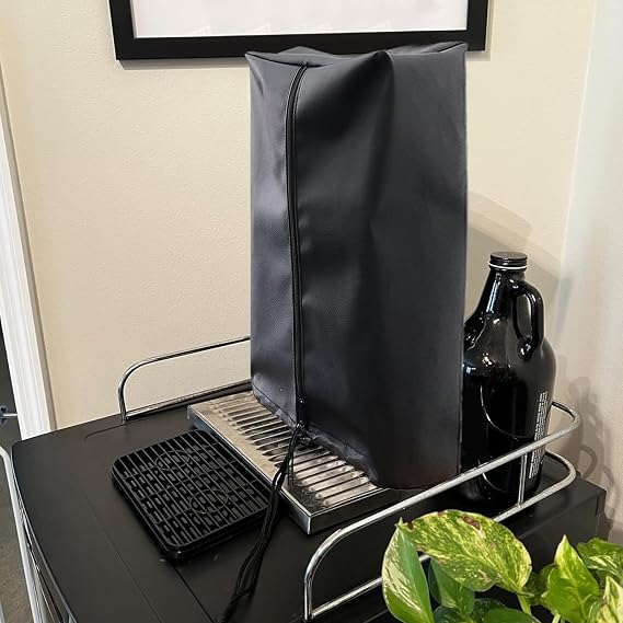 Kegerator ドラフトタワーカバー 縫い目付き 簡単なジッパー開閉 一般屋内屋外ディスペンサー Kegerator タッププロテクター