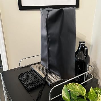 Kegerator ドラフトタワーカバー 縫い目付き 簡単なジッパー開閉 一般屋内屋外ディスペンサー Kegerator タッププロテクター