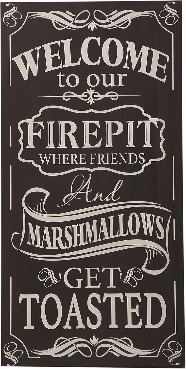 Transpac Welcome Firepit Wall Decor