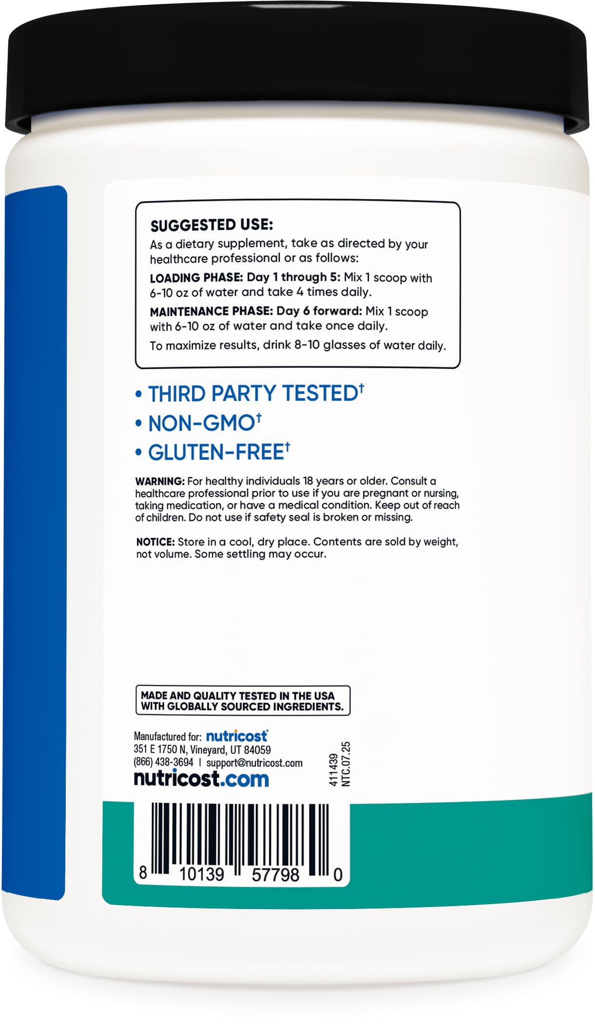 Nutricost Creatine Monohydrate Powder (Coastal Explosion, 500 Gram) — Amazon image 4