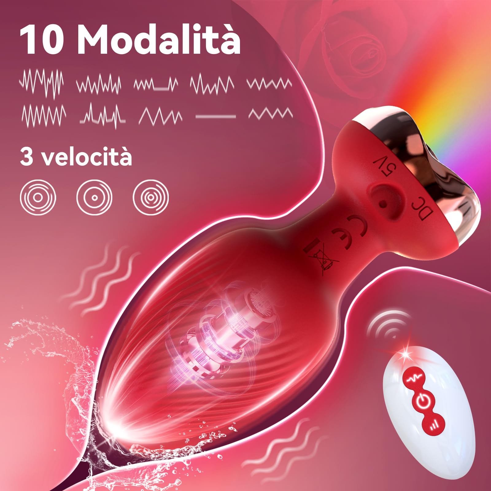 Plug Anale-dilatatore Donna Sexytoysys Uomo Sex Toys Coppia Vibratoreper Uomo Professionale Dildo Anale Vibratore Toys Sessuali per Uomini Anello Vibrante per il pene con 10 Modalità, A2026011205