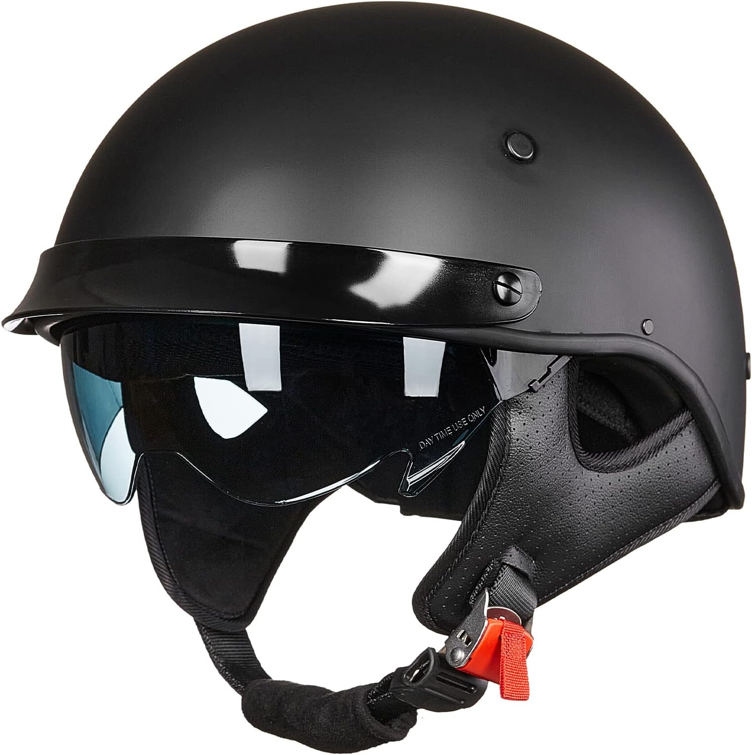 ILMFiberglass Half Helmet Motorcycle Men Women Adult Open Face Motorcycle Helmes with Sun Visor DOT 731