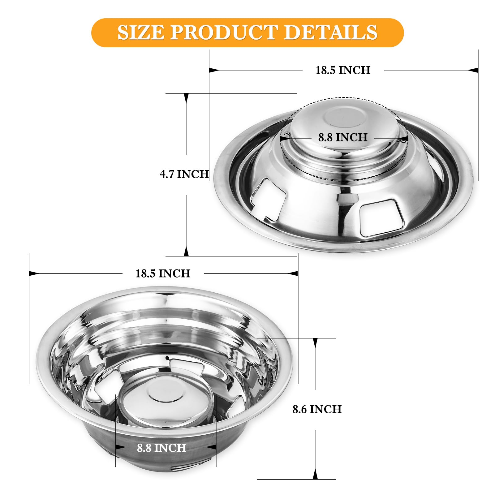 2X Rear Wheel Center Hub Caps For 2003-2017 Dodge Ram 3500 Dually - Silver, Left & Right Set