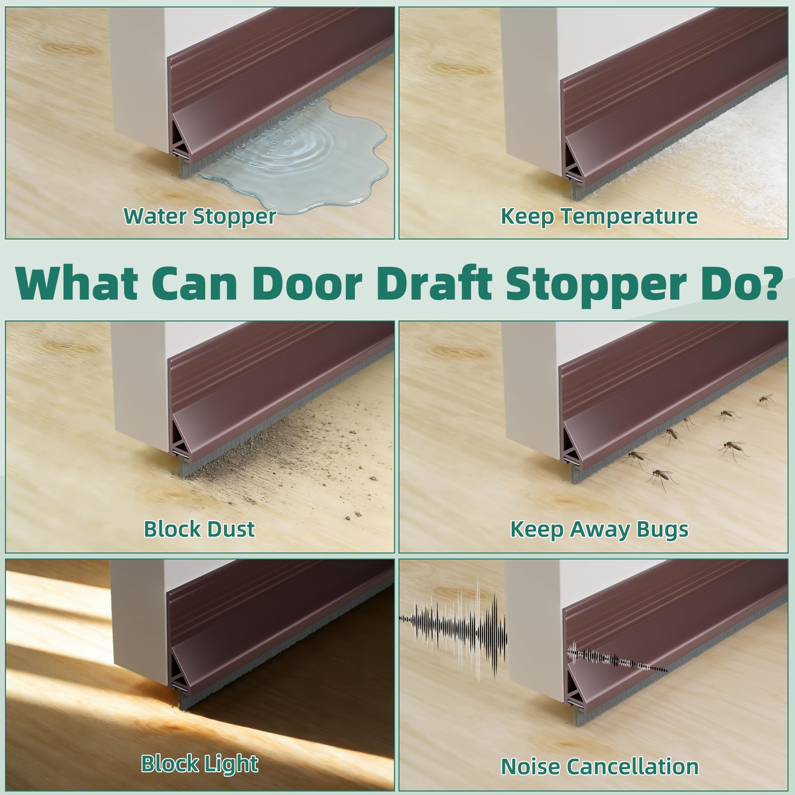 39" Door Draft Stopper - Block Drafts & Noise -3
