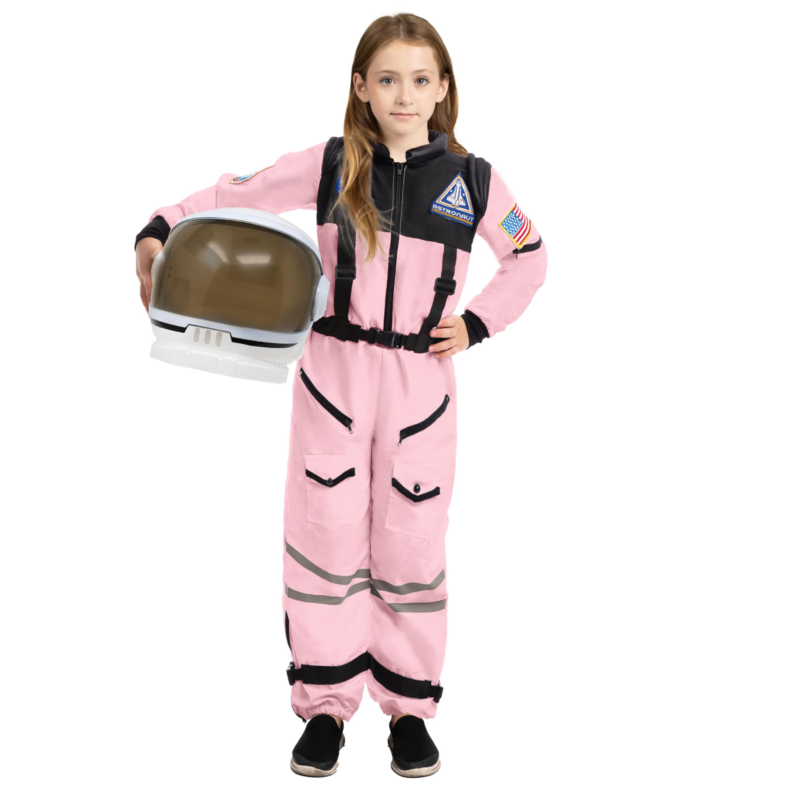Spooktacular Creations Astronaut Costume with Helmet, Space Suit for Toddler, Kids Astronaut Halloween Costume for Cosplay