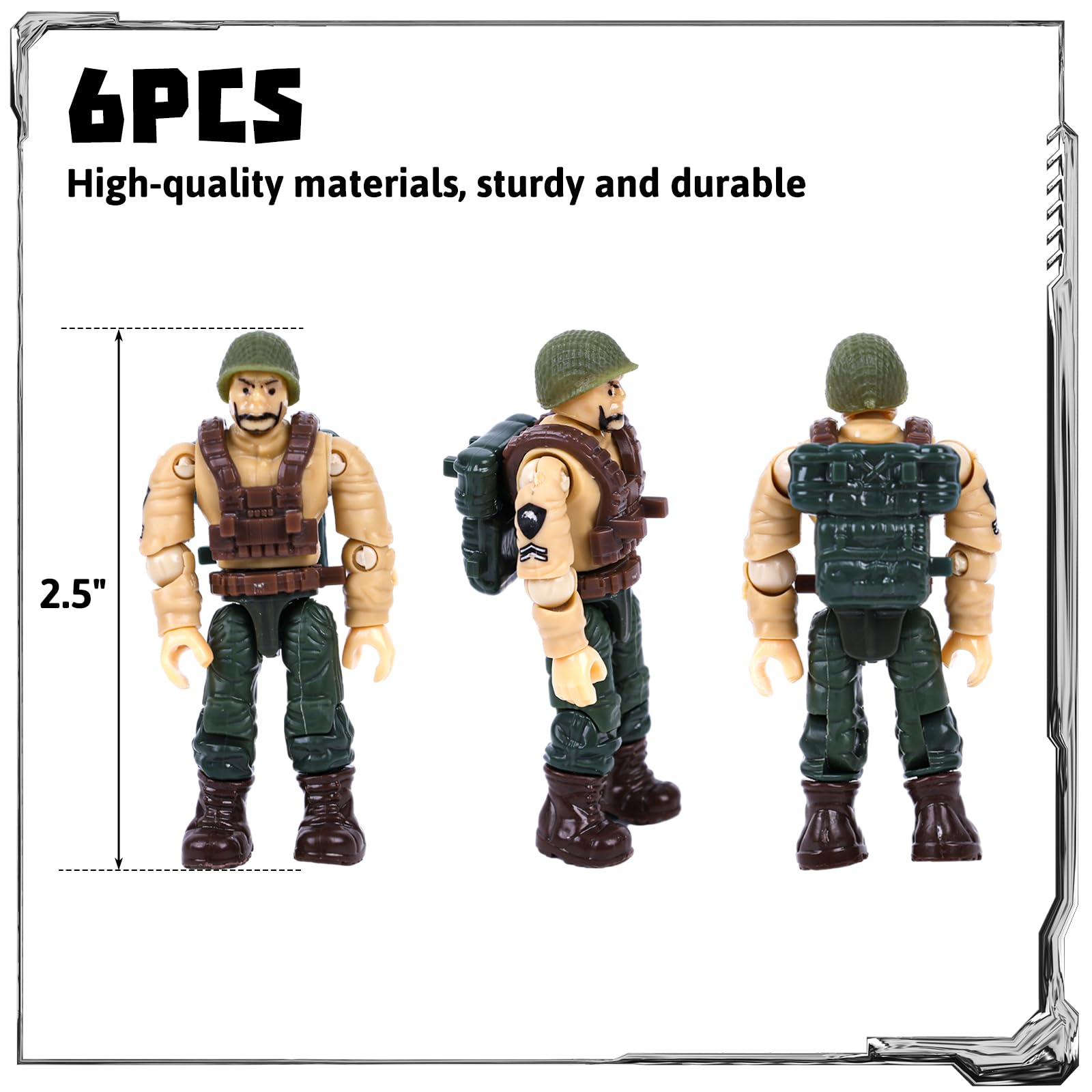 Amazon.co.jp: カワウソ3個、ミリタリーアクションフィギュア6個、ミニ