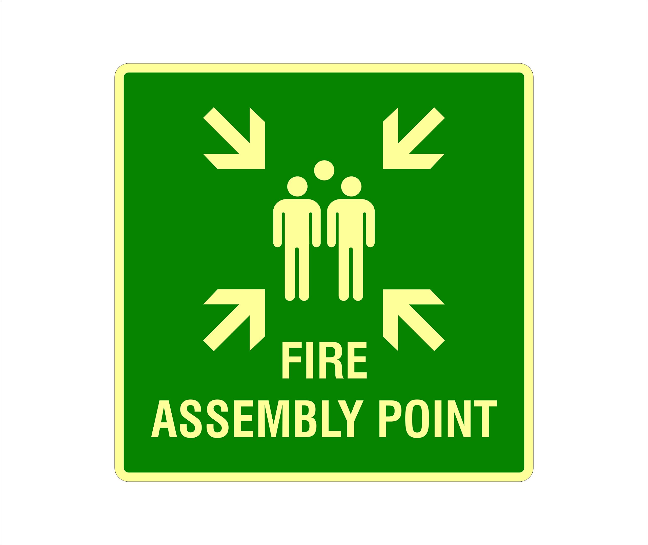 MINTKRAFT"FIRE ASSEMBLY POINT" ENGLISH Sign Foam Sheet, Glow in Dark, UV Vinyl, Self-Adhesive, Indoor and Outdoor Use, 18 inches x 18 inches SLF667 (B07FKLD6ZJ) Amazon Price History, Amazon Price Tracker
