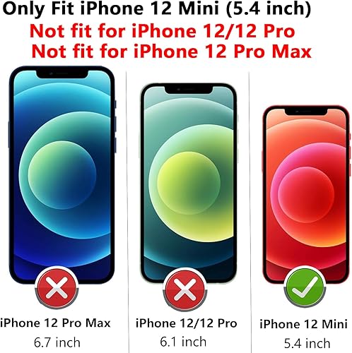 Miniatura 2 de Funda para iPhone 12 Mini, con protector de pantalla HD para cámara deslizante, protección de cámara soporte giratorio magnético funda protectora