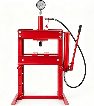 10 Ton Hydraulic Shop Press with Pressure Gauge & Plate