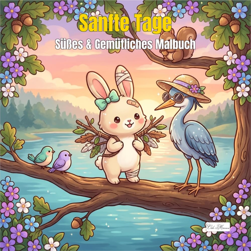 Cozy Days — Sanfte Tage — Malbuch für Erwachsene und Kinder: 60 Herzerwärmende Szenen von Tierfreunden bei Sanften Abenteuern und Gemütlichem Alltag