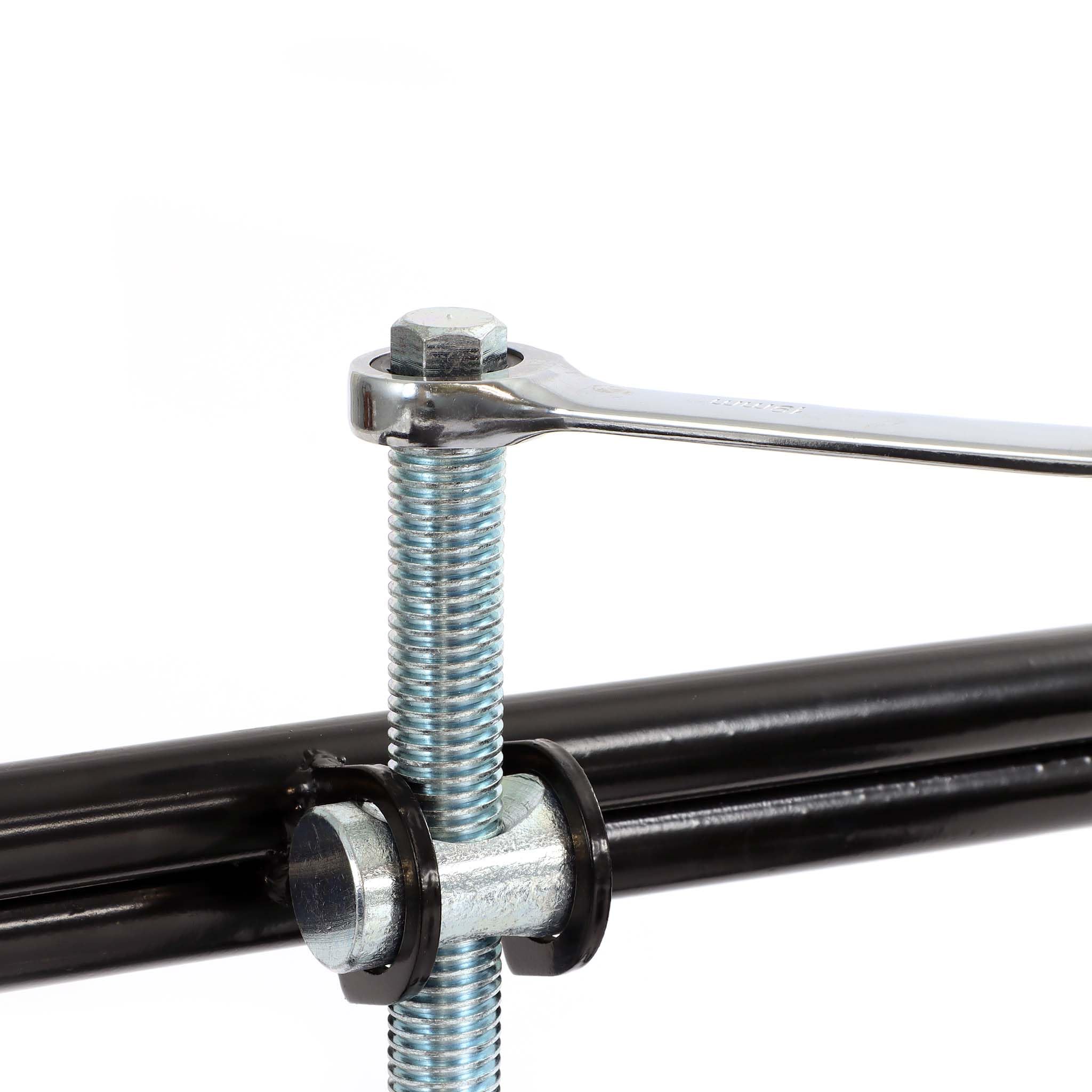 Wiltec Nivelador para caravanas y autocaravanas hasta 1360 kg Adecuado para neumáticos de 13, 14 o 15 Pulgadas, Ideal para Camping y Viajes, Gato de Acero Resistente