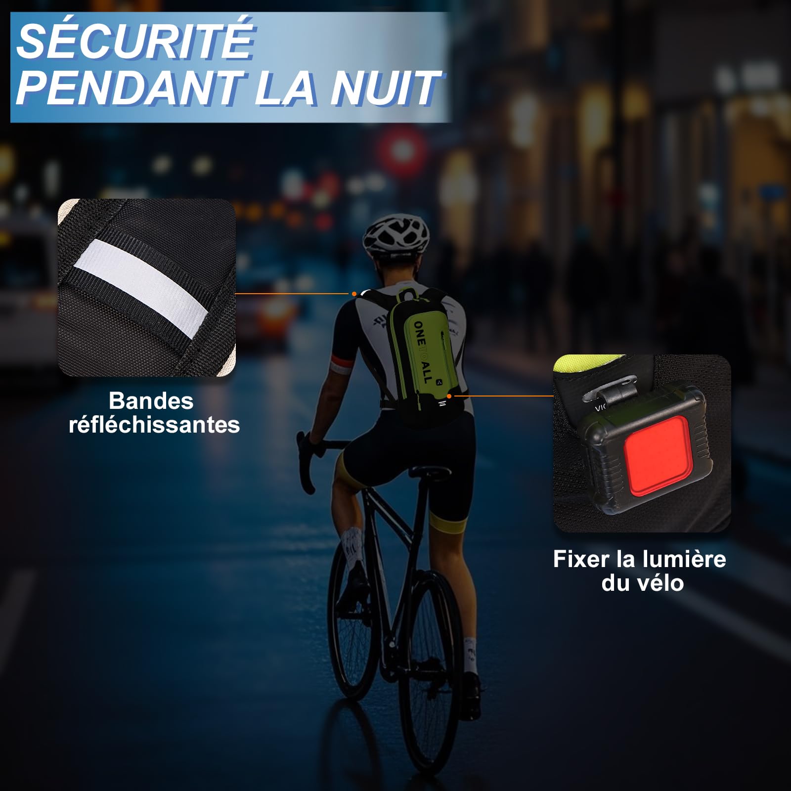 LOCAL LION Sac à Dos Vélo 6L, Petit Sac à Dos Ski Sac Vtt Homme Femme pour Randonnée Moto Cyclisme Sport Voyage Course Ultraléger Respirable