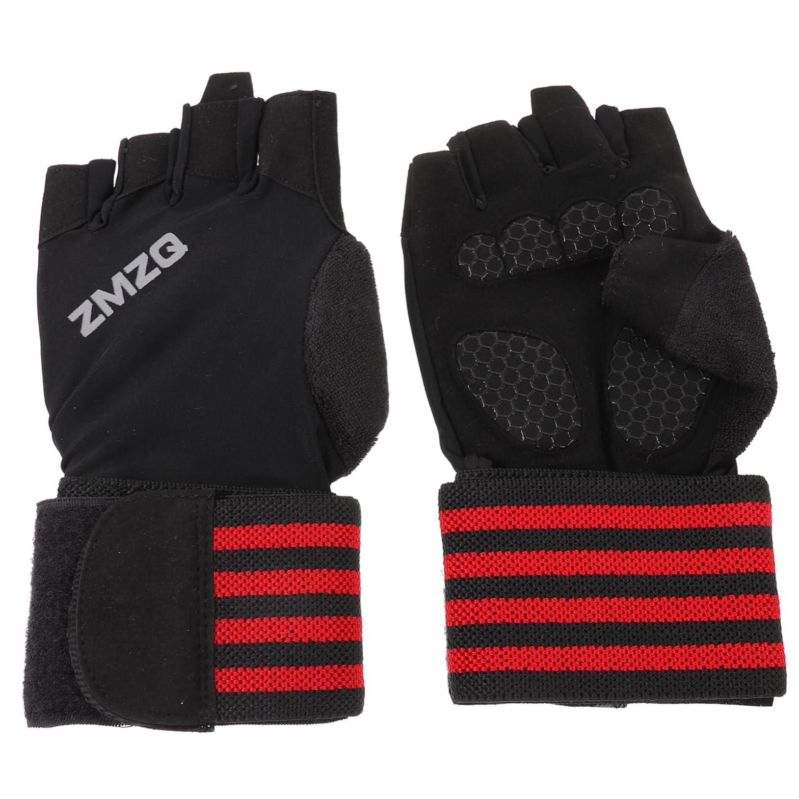 BESPORTBLE 1 Pair Non Slip Half Finger Riding Gloves for Outdoor Sports Breathable Sweat Shock Absorbing Gloves for Cycling Yoga and Weightlifting with Logo