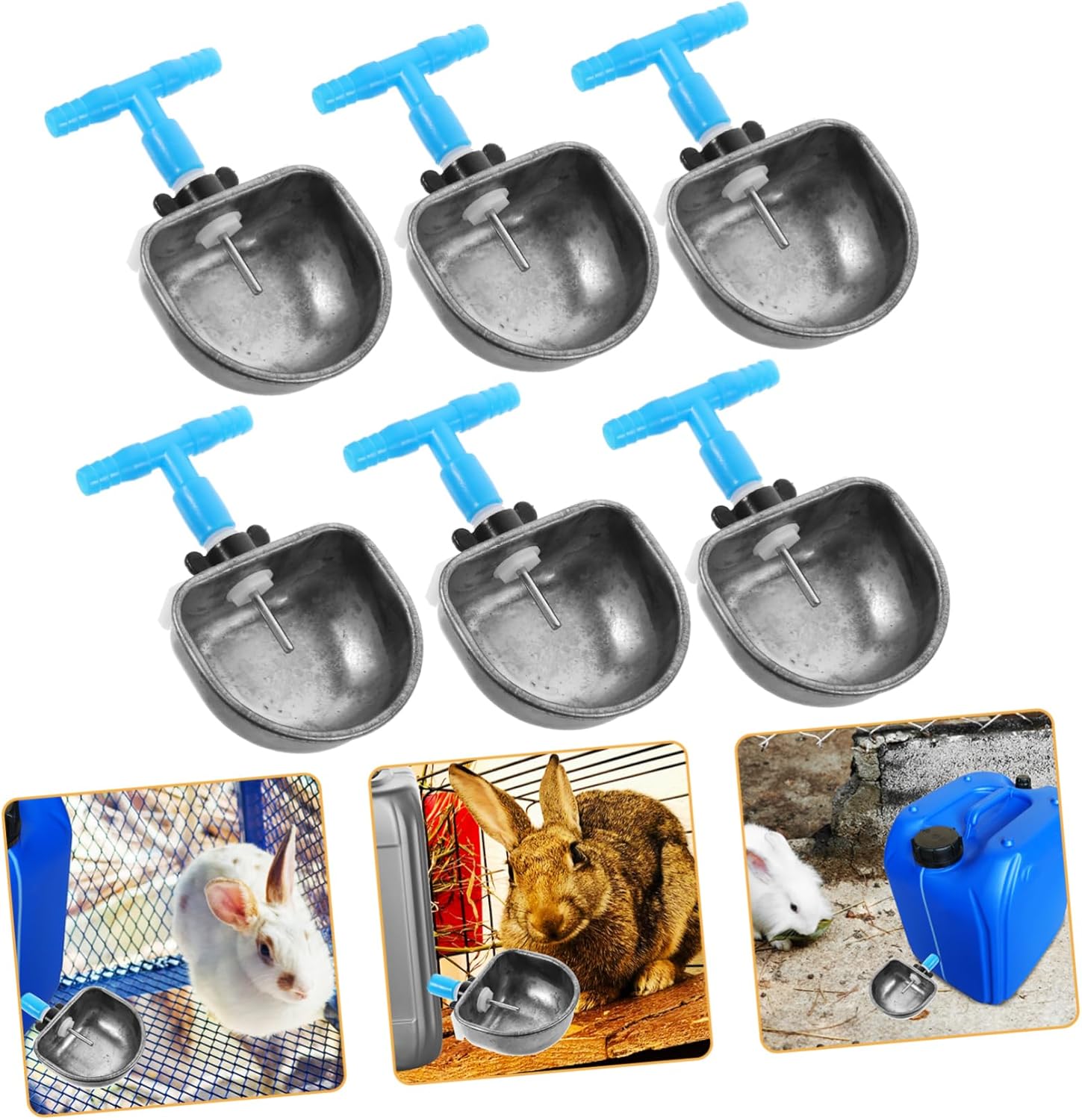 Milisten 24pcs Water Bowl Automatic Drinker for Capacity Hanging Feeder Easy to Use Waterer for Pet Cages for Bunnies and Animals