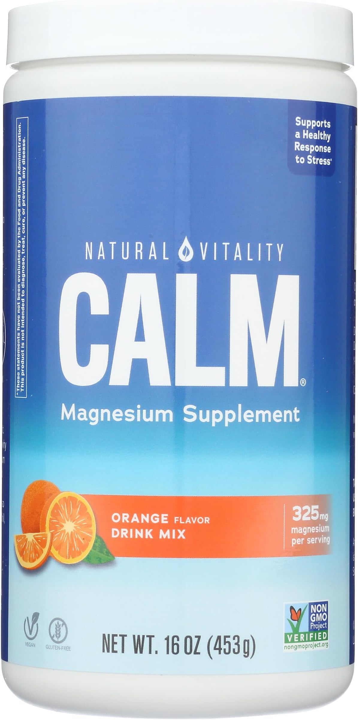 Calm A Relaxing Magnesium Supplement Anti-Stress Drink Mix, Orange