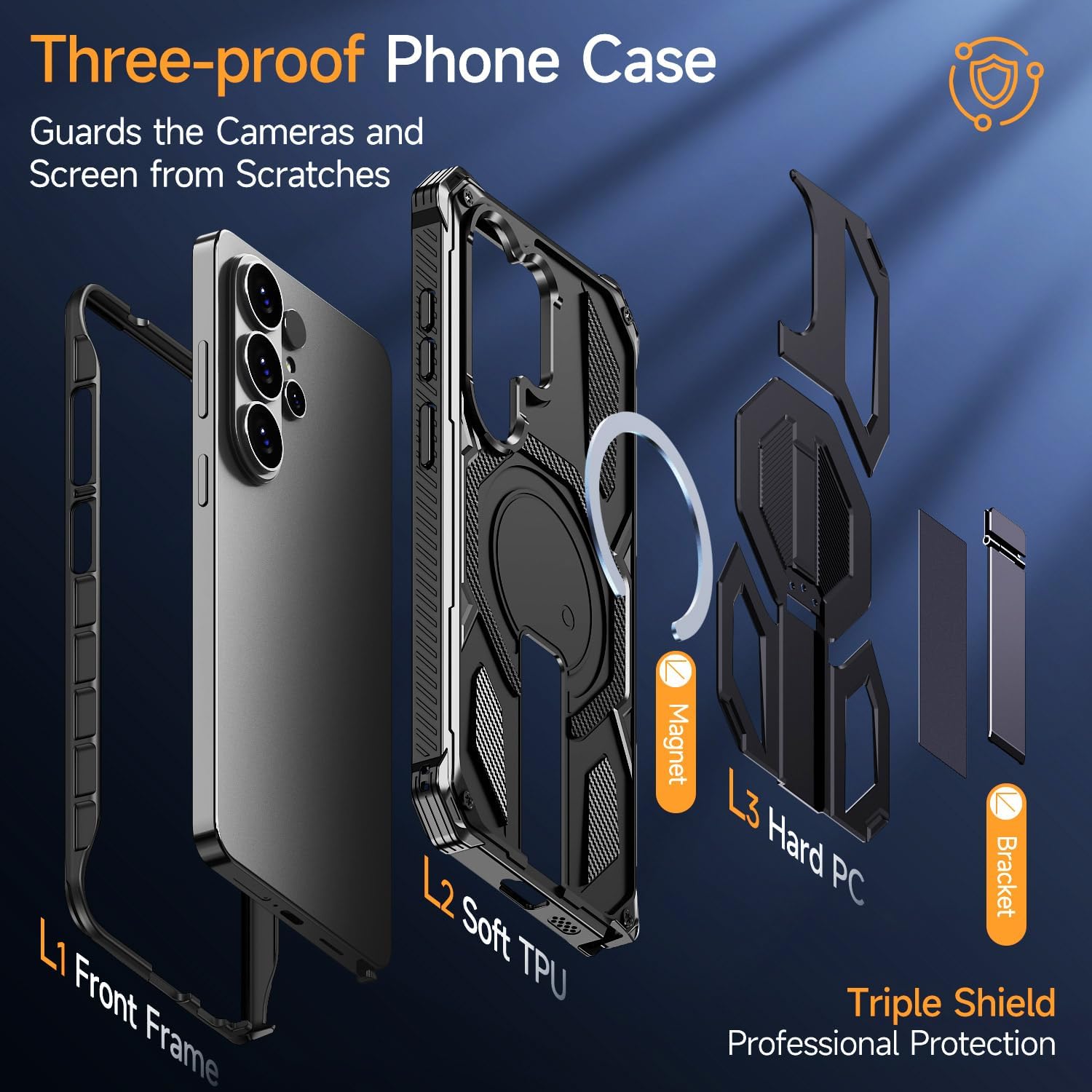 26 Ultra Phone Case Magnetic for Samsung Galaxy S26 Ultra: 6.9''with Screen Protector, [Compatible with MagSafe] Magnetic Phone Case for S26 Ultra, Black