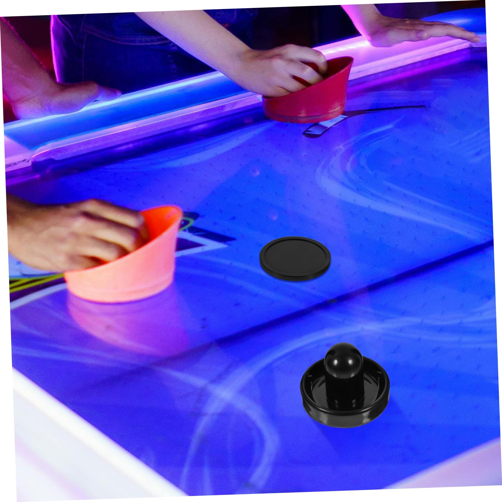 ibasenice 1 De Rondelles De Glace en Plastique Rondelle De Hockey sur Glace Pièces De De Hockey Accessoires De De Pousseur De sur Table Accessoires De