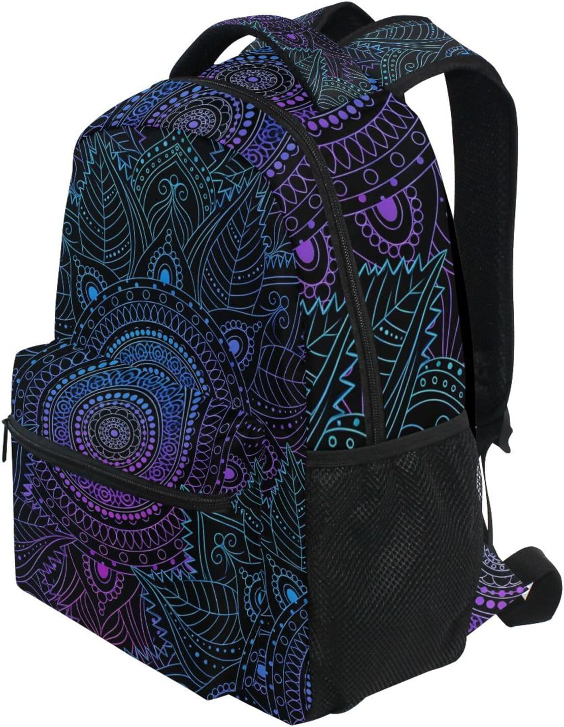 ALAZA Art Arabesque Mandala Boho Ethnic Bohemian Large Backpack Personalized Laptop iPad Tablet Travel School Bag with Multiple Pockets