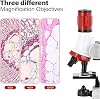 Microscope for Kids and Beginners, 100–1200X Magnification Capacity, 12 Biological Slides Gifts, LED Light Design, Educational and Educational Microscope Set Suitable for Home and School Use