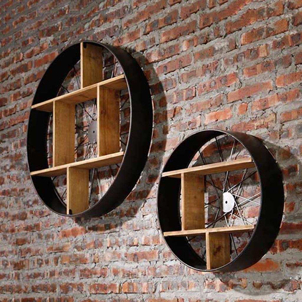 Estantes de Pared Estante organizador de almacenamiento, estante de decoración de pared de viento industrial retro, estante creativo para sala de estar, bar, comedor, decoración suave de pared colgant