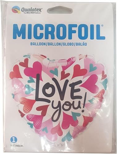 18 Inch Foil Heart Love You Converging Hearts 5ctp