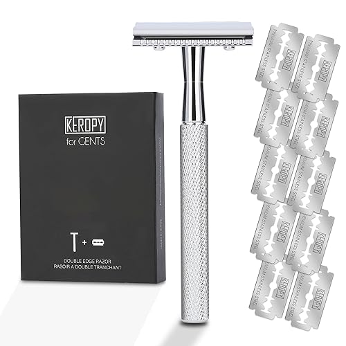 Single Blade Safety Razor With 10 Premium Stainless Steel Blades