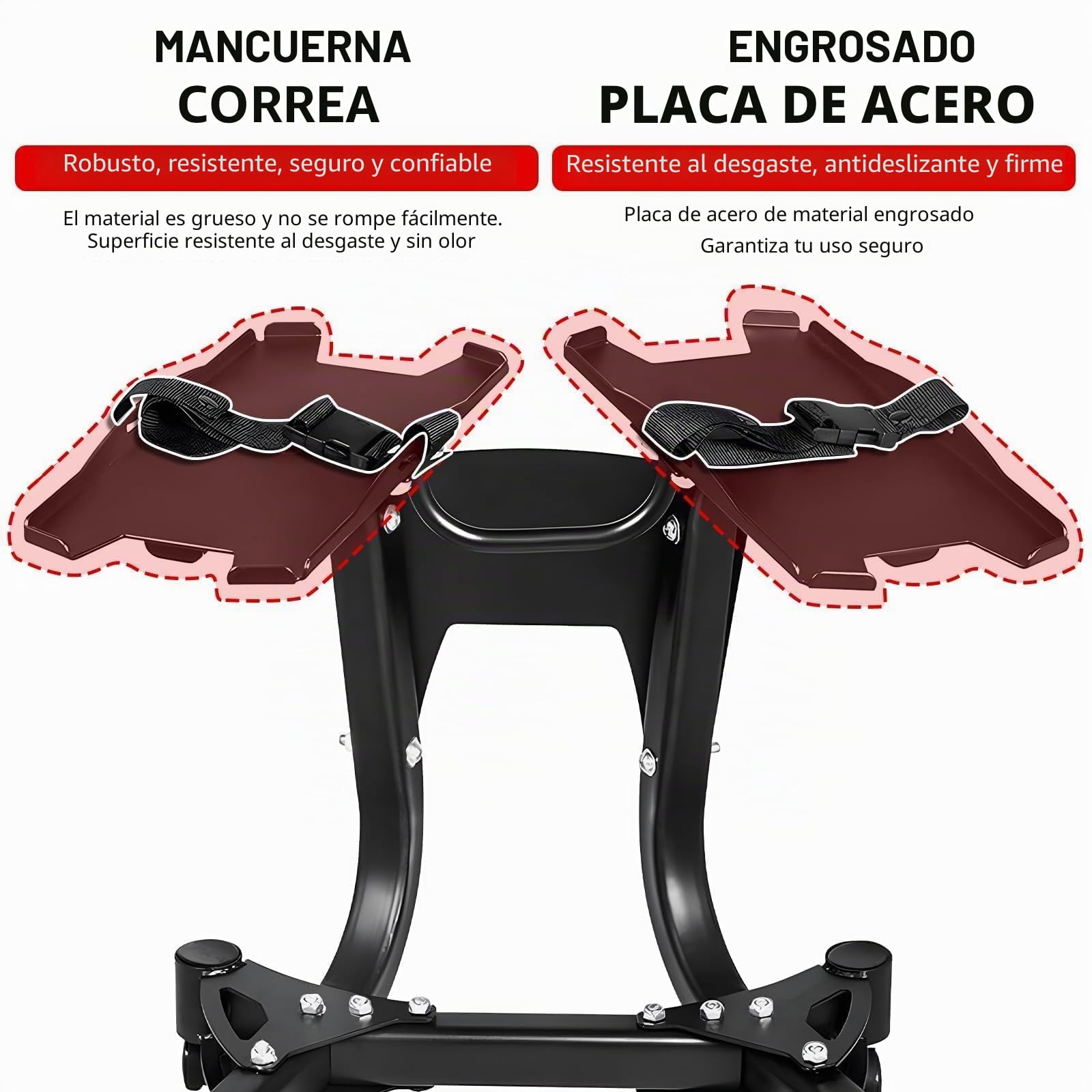 Soporte de pesas de 350 libras, soporte de mancuernas ajustable de 350 libras, soporte de metal estándar con cuatro ruedas para uso práctico en el gimnasio en casa.