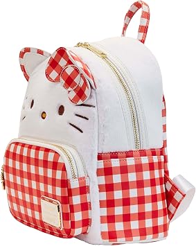 Loungefly Hello Kitty Mini Backpack Gingham Cosplay Official White One Size