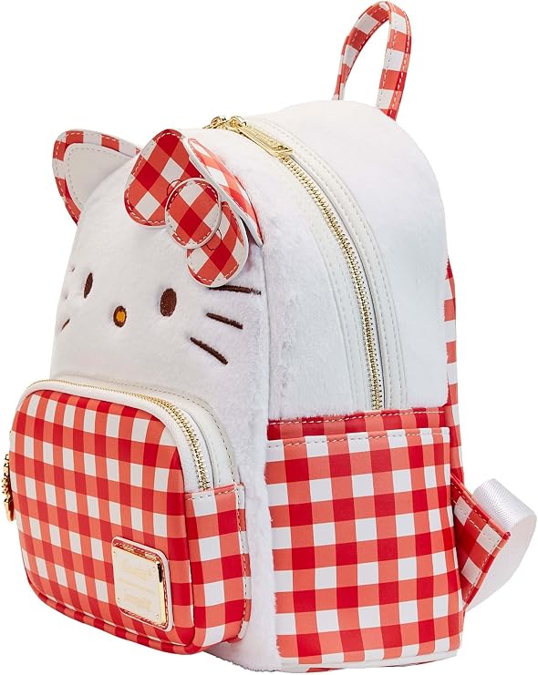 Loungefly Hello Kitty Mini Backpack Gingham Cosplay Official White One Size