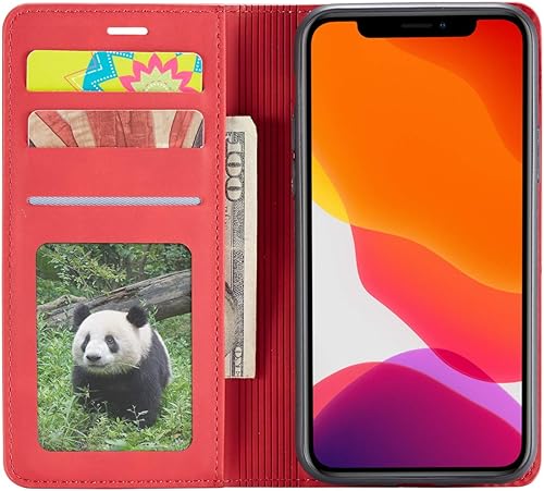 Miniatura 4 de QLTYPRI - Funda para iPhone 11, funda de piel sintética de poliuretano termoplástico (poliuretano termoplástico) con soporte para tarjetero, función