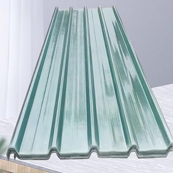 Corrugated Roofing Sheets,Clear Roof Sheeting,Cladding Walling Sheeting,Replacement Roof Panel,Building Roofing Material,FRP Daylighting Panels for Greenhouse,2mm Thick,10/12/14/16 Pcs16 Pcs,0.9x1.65