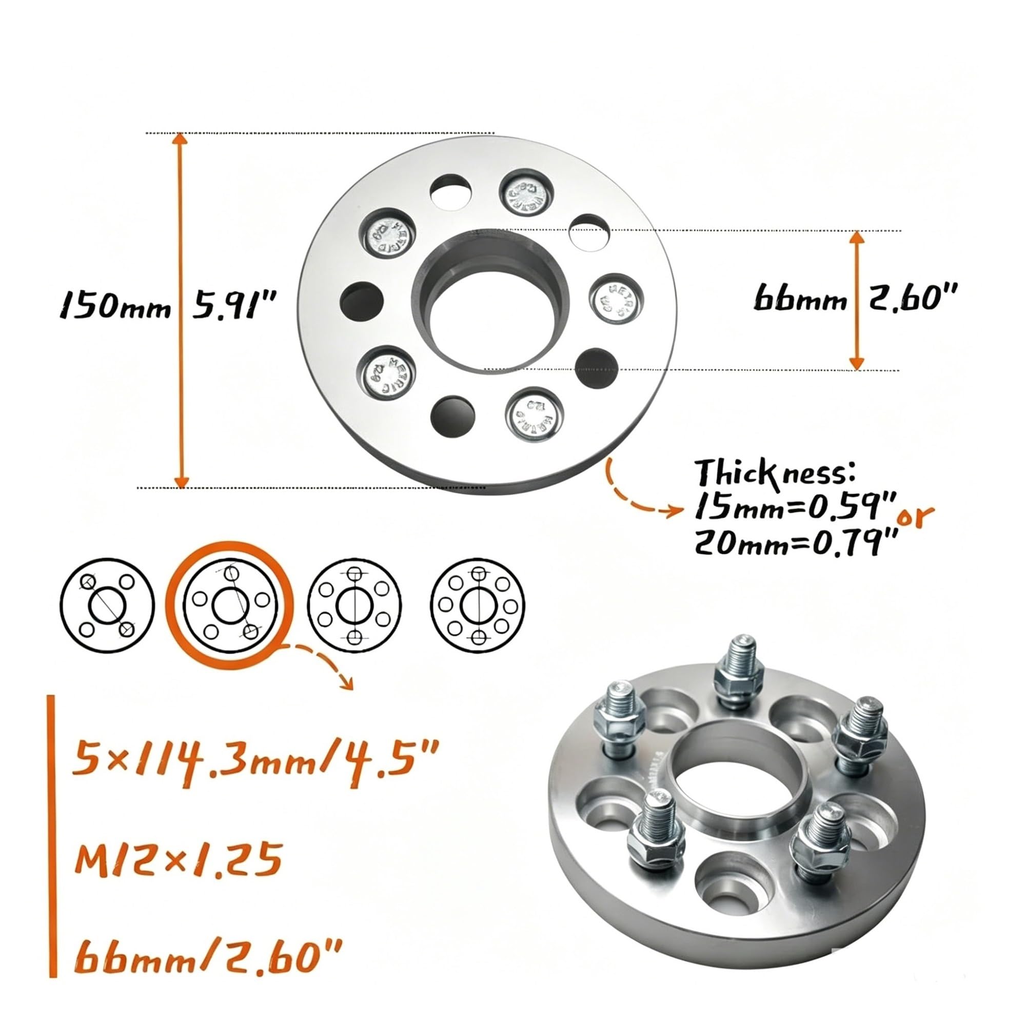 Espaciador Rueda Para NISSAN NV200 Para Avenir Para Wingroad