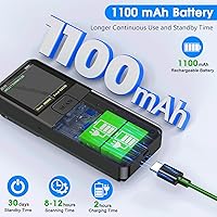 Vista 7 de Mini escáner de código de barras inalámbrico portátil 1D, Bluetooth y 2.4 GHz y USB, todo en uno, escáner de código de barras láser inalámbrico