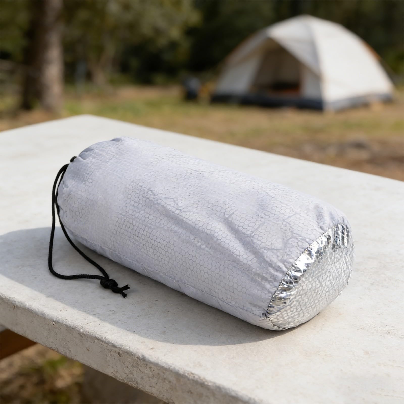 Thermo-Bivvy-Tasche, 400T Nylon, Überlebensschlafsack für Camping, Wandern, Rettung, Wärmespeicherung, winddicht, 208 x 81 cm