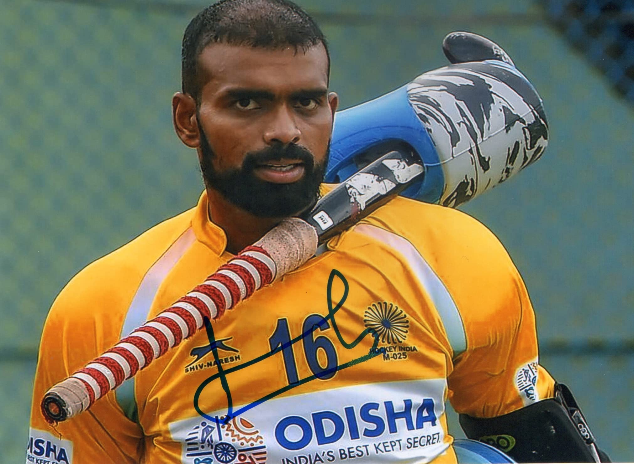 5x7 Original Autographed Photo of Indian Hockey Player PR Sreejesh-image-9