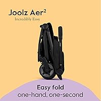 Vista 4 de Joolz Aer2 - Cochecito de viaje ligero para bebés y niños pequeños, cochecito plegable ultracompacto con una sola mano, asiento reclinable, toldo
