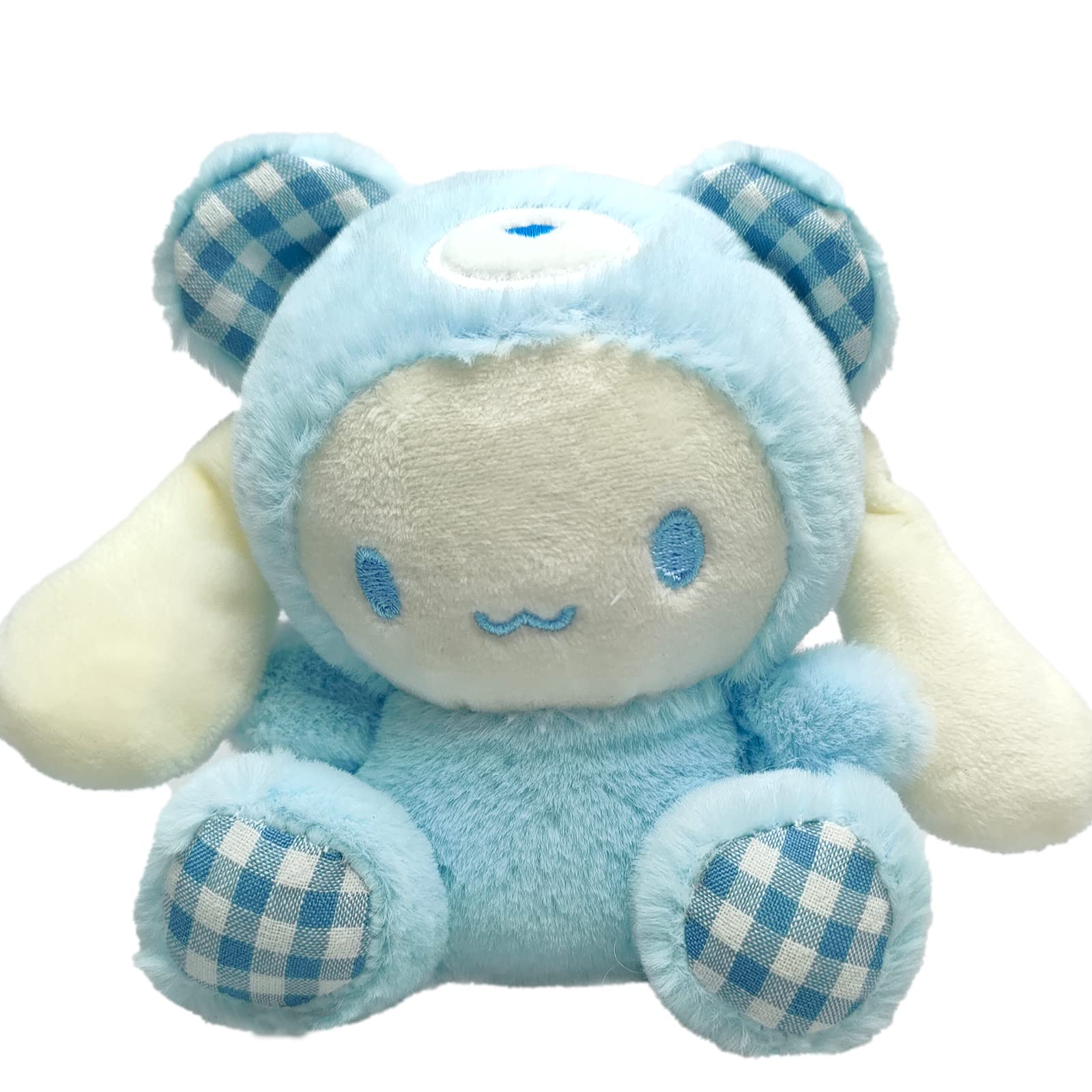 Kawaii Cinamoroll Plush Keychain 5IN, Soft Cinnamon Plush Stuffed Animals Toys, Novelty Cartoon Anime Plush Key Chain for Boys Girls Fans Kids Family Birthday Party Favor (Blue)