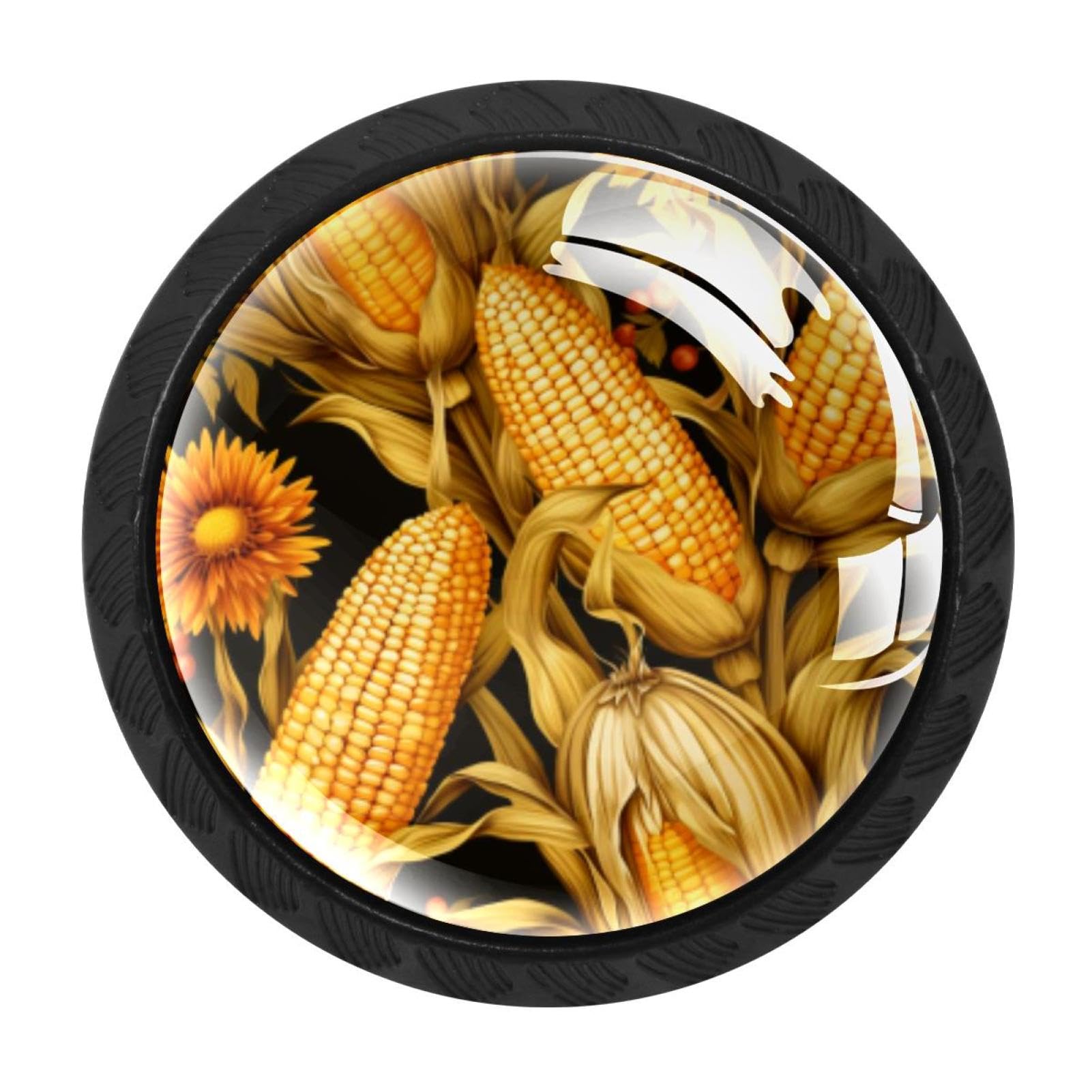CHENZZZZ 4 Pack Thanksgiving Corn Drawer Knob Cabinet Hardware