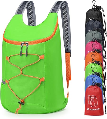 Miniatura 13 de Mochila plegable ligera para senderismo, 20 litros, para acampar, ciclismo, al aire libre, color negro Negro,Azul,Gris,Verde,Azul