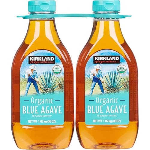 Kirkland Signature Edulcorante multiusos de agave azul orgánico botella de 36 onzas paquete de 2 total de 72 onzas