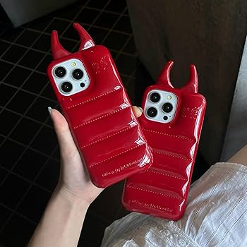 Amazon.co.jp: GuoDuo 悪魔の角 iPhone16ケース デザイン スリム